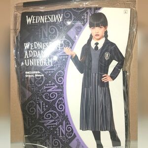 Wednesday Adams Uniform Halloween Child's Costume Sz 8-10 New